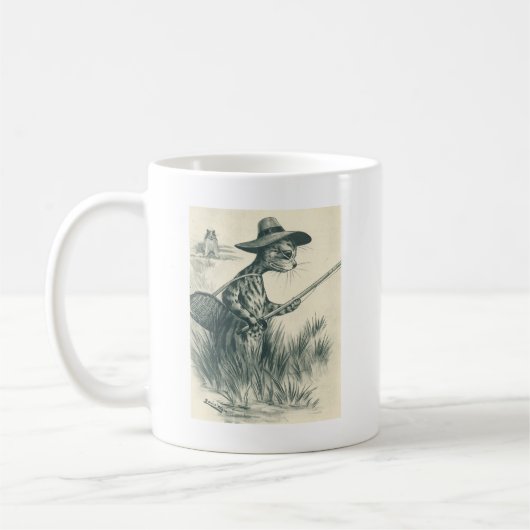 ルイWainのアートワーク -- 行った採取猫 コーヒーマグカップ (左)