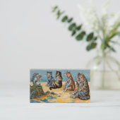 ルイWainの魚の物語-おもしろいな猫の名刺 名刺 (スタンド正面)