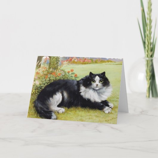 ルイWain猫Notecardのヴィンテージ猫カード カード (正面)