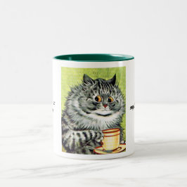 ルイWain著ティーカップ猫 ツートーンマグカップ