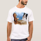 ルイWain著ヴィンテージ猫のトランプのポーカーのTシャツ Tシャツ (正面)