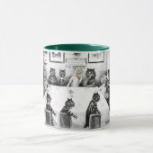 ルイWain著猫のクリスマスの大災害 マグカップ (中央)