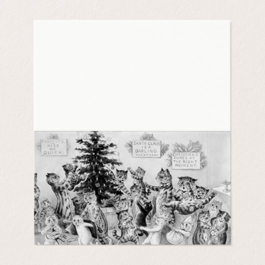 ルイWain著猫好きのためのクリスマスのギフトのラベル 名刺 (外部フラット)