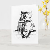 ルイWain著猫尾カード カード (黄色い花)