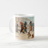 ルイWain -町猫-ヴィンテージの芸術 コーヒーマグカップ (正面左)