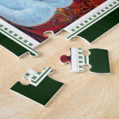 ルイWain -花を持つ白い人間の形をした猫 ジグソーパズル (側面)