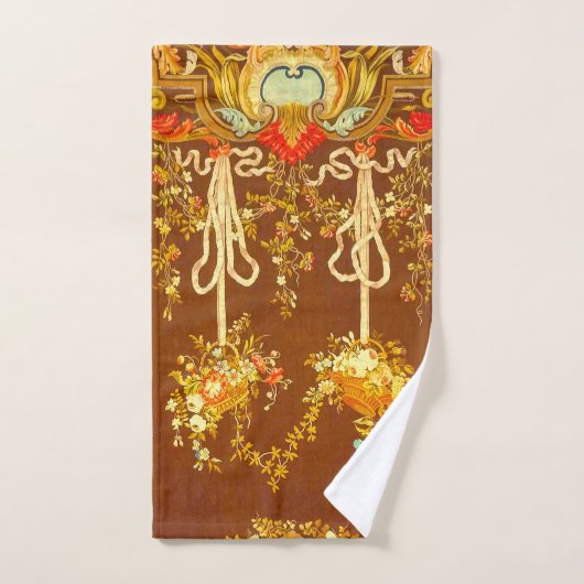 ルイXVフローラブーケプリントエレガントバスタオル バスタオルセット (ハンドタオル)