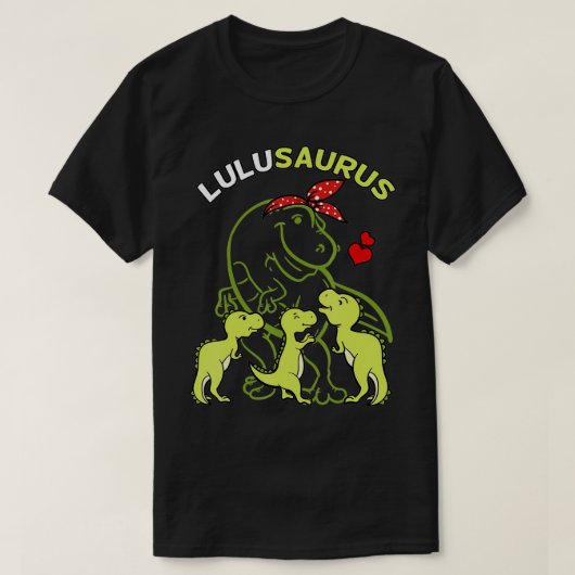 ルウルサウルルルティラノサウルス恐竜母ダ Tシャツ (デザイン正面)