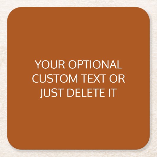 ルウ無地の色トレンディーコクタイルパーティーパレット スクエアペーパーコースター (正面)