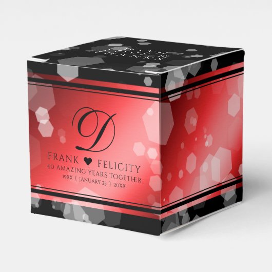 ルエレガントビー80周年結婚記念日 フェイバーボックス (正面サイド)
