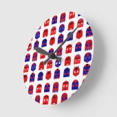 ルカの天秤皿マスク ラウンド壁時計 (傾斜)