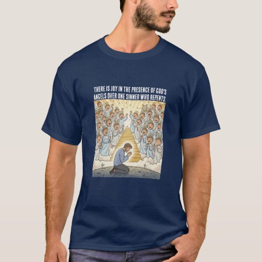 ルカの福音書 15:10 Tシャツ (正面)