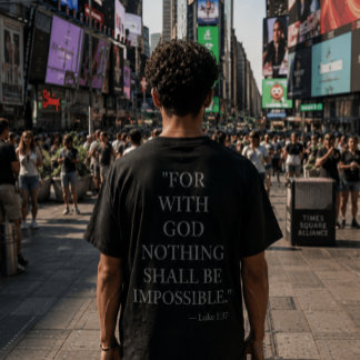 ルカの福音書 1:37 Tシャツ