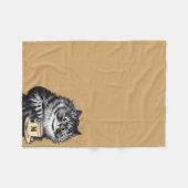 ルカスタマイズイワインMugイニシャル フリースブランケット (正面(横))