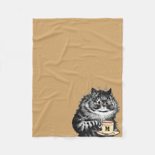 ルカスタマイズイワインMugイニシャル フリースブランケット (正面)