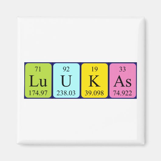 ルカス周期表名磁石 マグネット (正面)