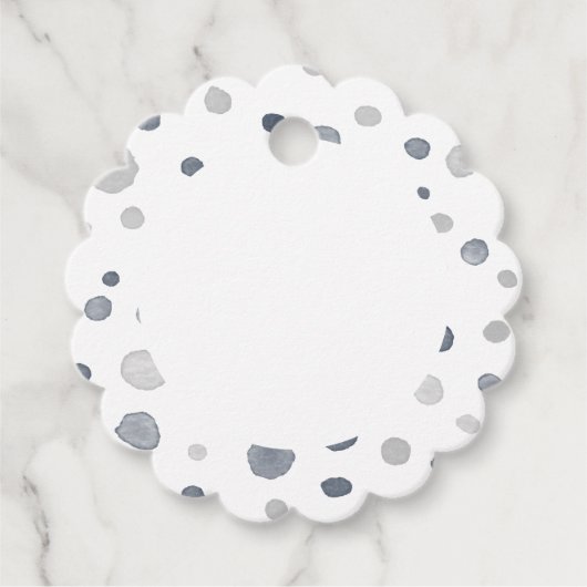 ルカス紙吹雪水彩ドットメッセージカード フェイバータグ (正面)