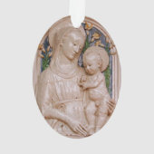 ルカデッラロビアマドンナチャイルド&リリー・アート オーナメント (裏面)