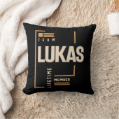 ルカパーソナライズされたス名おもしろい- Lukas クッション (ブランケット)