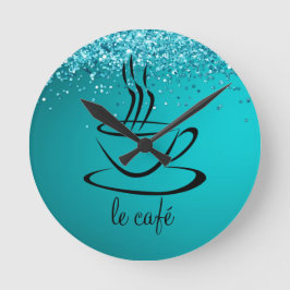 ルカフェキッパーソナライズされたチンアクリル ラウンド壁時計