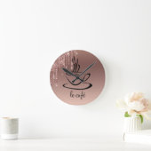 ルカフェキッパーソナライズされたチンアクリル ラウンド壁時計 (ホーム)