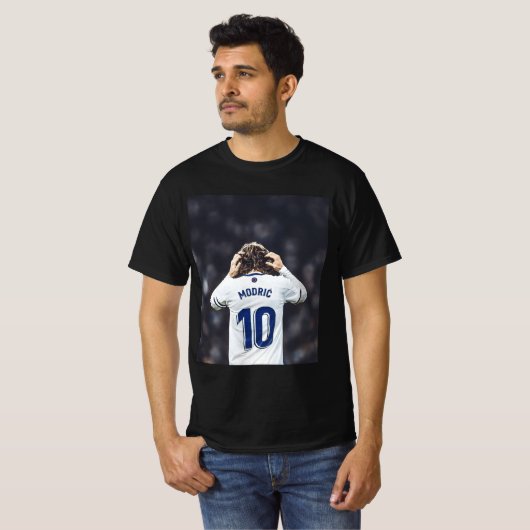 ルカモドリッククラシック選手 Tシャツ (正面フル)
