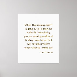 ルカ11:24 Bible Verse KJV Wall Art キャンバスプリント
