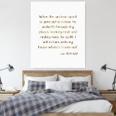 ルカ11:24 Bible Verse KJV Wall Art キャンバスプリント (インサイチュ (寝室))