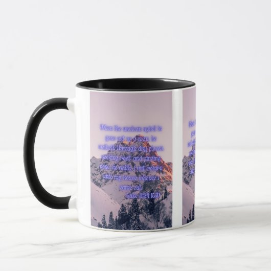 ルカ11:24 KJVバイブル聖句Pic 2-Tone Mug マグカップ (左)