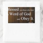 ルカ11:28 長方形シール (バッグ)