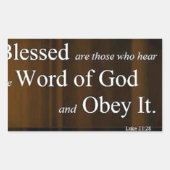 ルカ11:28 長方形シール (正面)