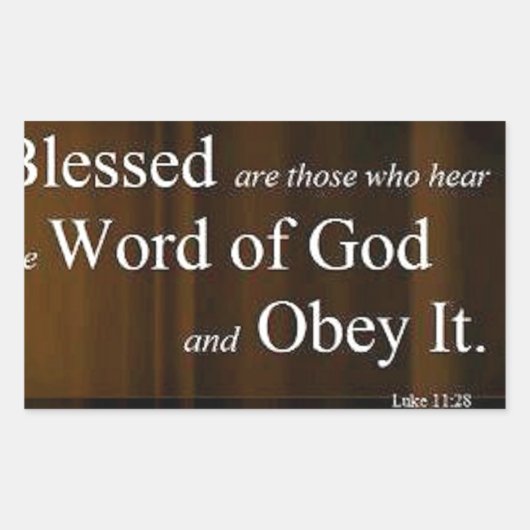 ルカ11:28 長方形シール (正面)