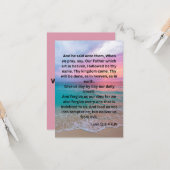 ルカ11:2-4 KJV聖書聖なる書物、 経典Pic Greeting カード (正面/裏面インサイチュ)