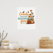 ルカ12:27 ポスター (キッチン)