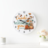 ルカ12:27 ラージ壁時計 (ホーム)