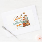 ルカ12:27 長方形シール (封筒)