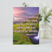 ルカ12:2 KJVバイブル聖句Pic Flat Greeting Card カード (スタンド正面)