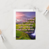 ルカ12:2 KJVバイブル聖句Pic Flat Greeting Card カード (正面/裏面インサイチュ)