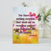 ルカ12:2 KJVバイブル聖句Pic Flat Greeting Card カード (スタンド正面)