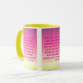 ルカ12:33 KJVバイブル聖なる書物、 経典Pic Two-Tone マグカップ (正面左)