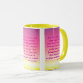 ルカ12:33 KJVバイブル聖なる書物、 経典Pic Two-Tone マグカップ (正面右)