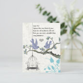 ルカ12:7 あなたがたは、多くのスズメよりも価値があるのです。 ポストカード (スタンド正面)