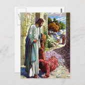 ルカ17:11-19 10人のらい葉書 ポストカード (正面/裏面)