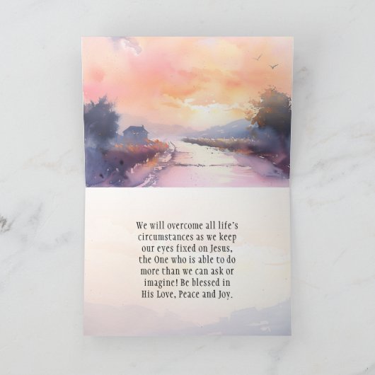 ルカ18:27イエスは神の聖書と共に可能であると答えた カード (内部)