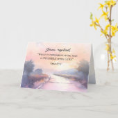 ルカ18:27イエスは神の聖書と共に可能であると答えた カード (黄色い花)