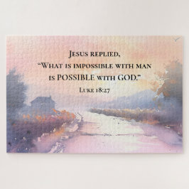 ルカ18:27イエスは神の聖書と共に可能であると答えた ジグソーパズル