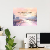 ルカ18:27イエスは神の聖書と共に可能であると答えた ポスター (ホームオフィス)