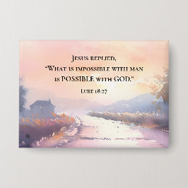 ルカ18:27イエスは神の聖書と共に可能であると答えた 缶バッジ