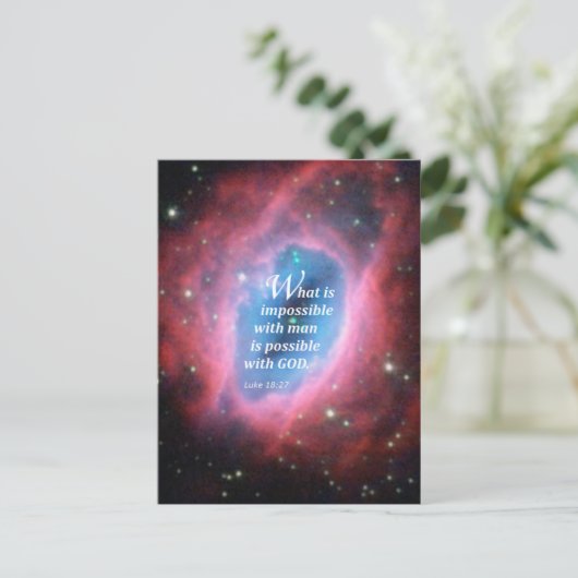 ルカ18:27 ポストカード (スタンド正面)