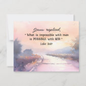 ルカ18:27　神様には出来ないことはない。  イエス  聖書カード (正面)